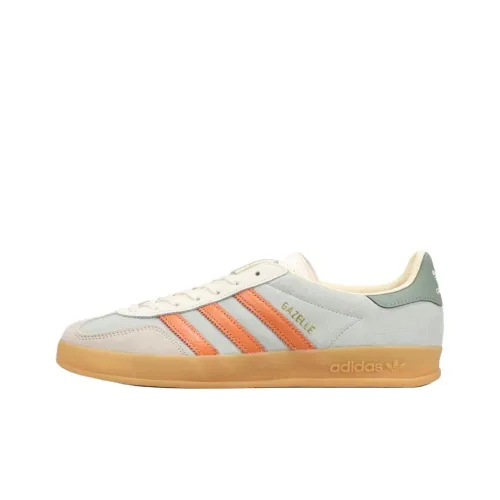 Adidas Originals GAZELLE INDOOR Устойчивые к истиранию Низкие Кроссовки для скейтбординга Мужские Серый Белый