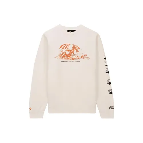 Converse x Dungeons Dragons Стандартная футболка унисекс белая с рисунком цапли