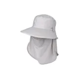 Шаль из ледяного шелка, маска с козырьком - светло-серый