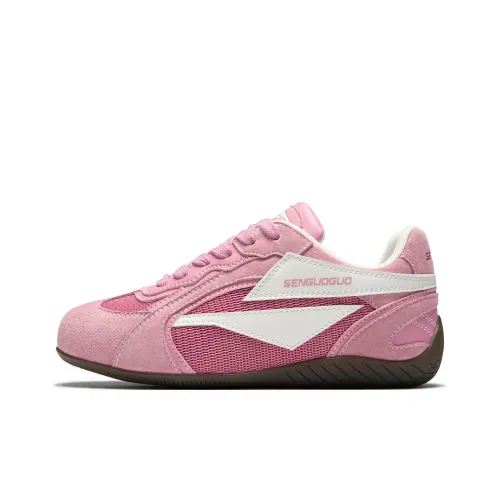 SENGUOGUO Амортизаторы Slip-resistant Дышащий Низкий Топ Casual Женские Клубничный Розовый