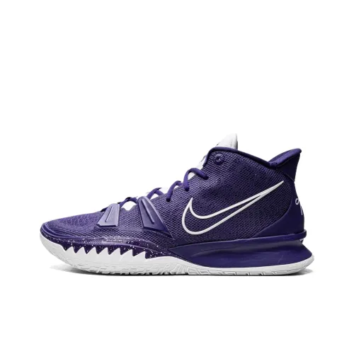 Nike Kyrie 7 Slip-resistant Abrasion-resistant MID Баскетбольные кроссовки Unisex Фиолетовый