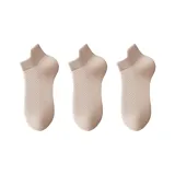 Носки MYT-199, дышащие, низкие, хаки, упаковка из 3 пар.