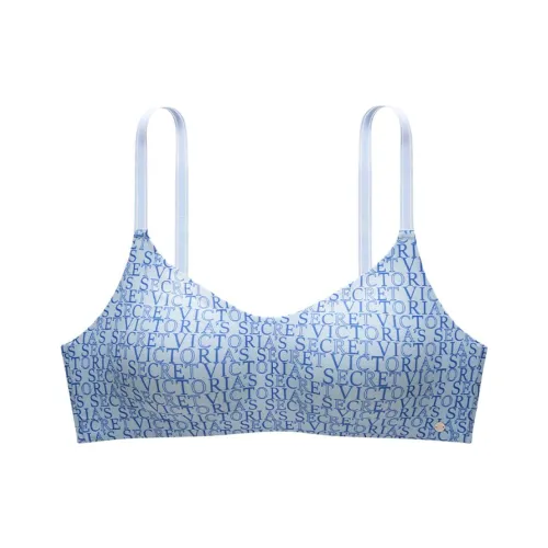 Victoria's Secret Бюстгальтер Женский Синий Логотип С принтом