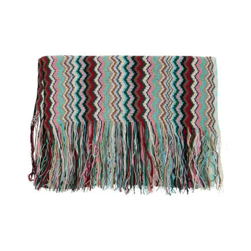 MISSONI Вискоза Хлопок Текстиль Бумага Вязаные шарфы Женские Многоцветный