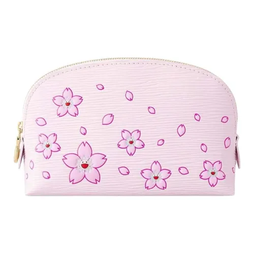 LOUIS VUITTON Takashi Murakami Коллаборация Epi GRAIN LEATHER Клатч Маленький Женский Розовый