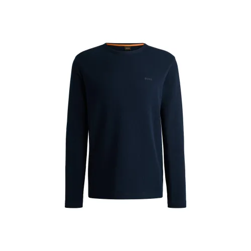 Hugo Boss FW24 T Рубашка Мужская Темно-синяя