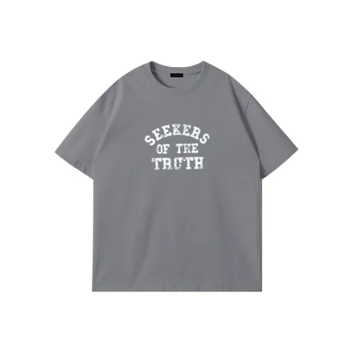 Jean West T-рубашка с рукавом-трубкой летняя мужская железно-серого цвета