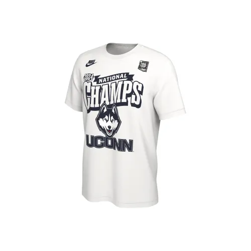 nike UConn 2024 Мужская National Champ T-рубашка Унисекс Белая