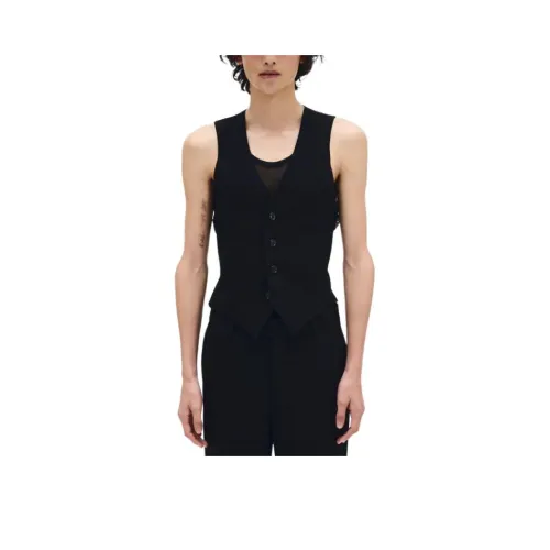 Ann Demeulemeester SS25 Жилет Мужской Черный