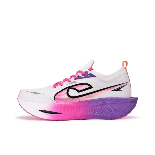 JEANSWEST Амортизация Поддержка Устойчивость к истиранию Низкий Топ Карбоновая плита Беговые кроссовки Унисекс Фиолетовый Свербление Пудра Снег