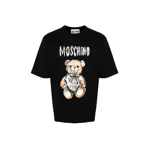MOSCHINO Мужские черные T-рубашки