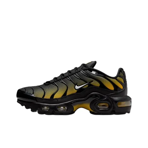 Nike Air Max Plus Low Top Kids Lifestyle Shoes Black Yellow Teenagers Найк Эйр Макс Плюс Низкий Топ Детские Лайфстайл Обувь Черный Желтый Подростки