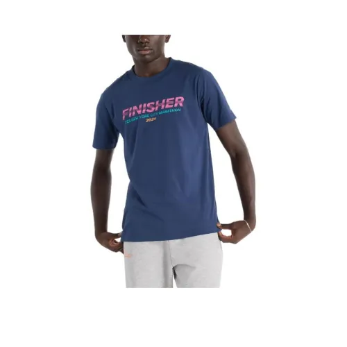 New Balance NYC Marathon Finisher T Рубашка Мужская Морской Синий