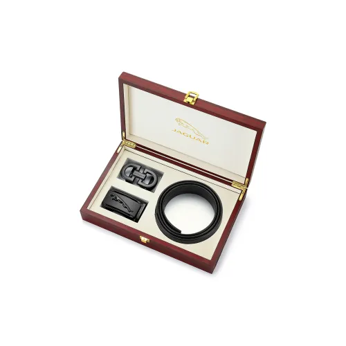 JAGUAR Ремни из коровьей кожи Мужской Черный Ширина 3,5 см