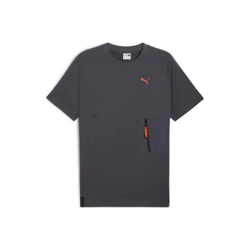 PUMA PUMATECH T Рубашка Мужская Серого цвета