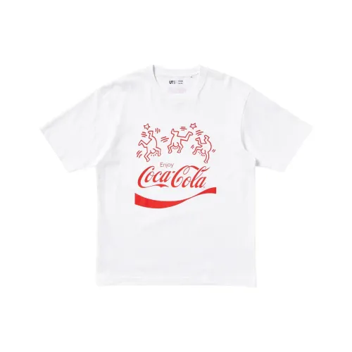 UNIQLO Keith Haring x COCA COLA Коллаборация Белая Унисекс Футболка