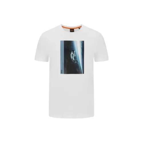 Hugo Boss Белая Мужская T-Рубашка