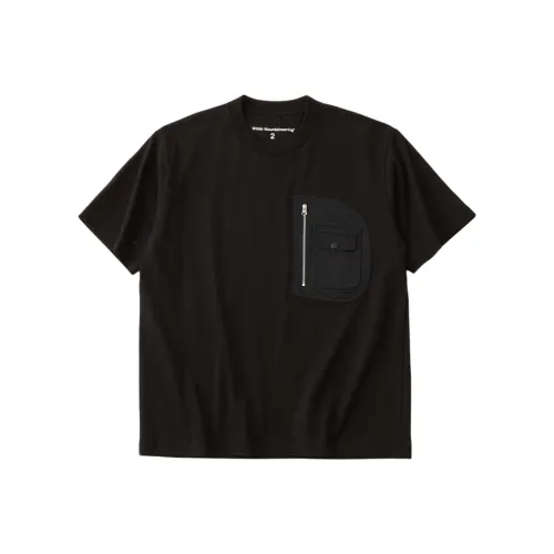 White Mountaineering Черные Мужские T-рубашки
