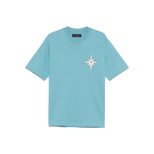 AMIRI SS25 T Рубашка Мужская Светло-Синяя