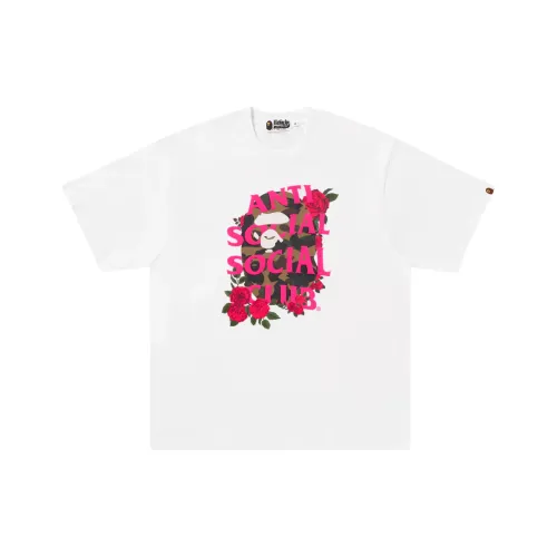 A BATHING APE Анти Социальный Клуб Коллаборация Унисекс Футболки