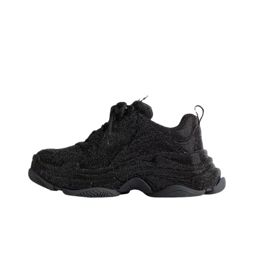 Balenciaga Triple S Low Топ Толстоподошвенные кроссовки Женские Черный