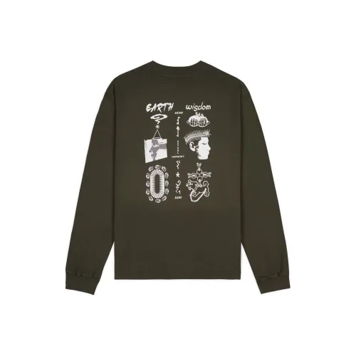 Brain Dead FW24 Темно-зеленая унисекс футболка