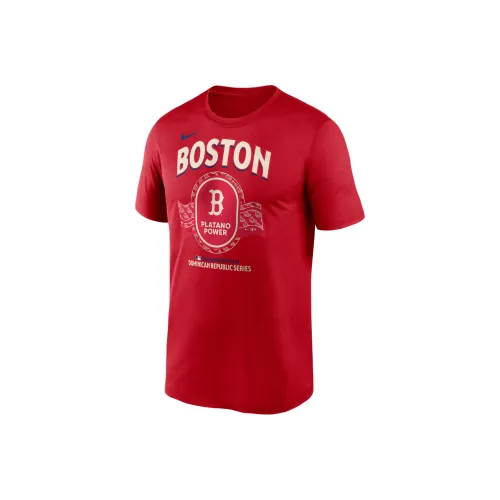 nike Boston Red Sox 2024 MLB World Tour Доминиканская Республика T-Shirt Мужской Красный