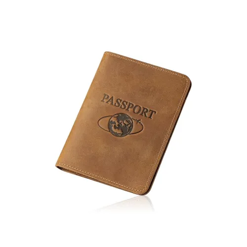 Tong Tong Rabbit Кожаный держатель для карт из коровьей кожи унисекс кофейный темно-коричневый