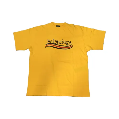 Balenciaga T-Shirt Regular Fit Men's Yellow