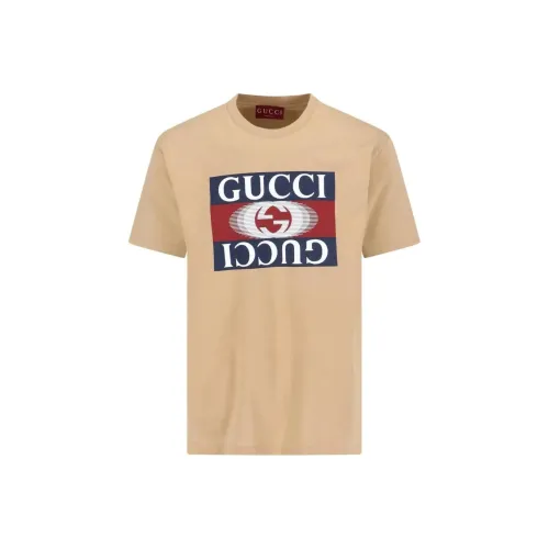 GUCCI Бежевый Мужской T-Рубашки