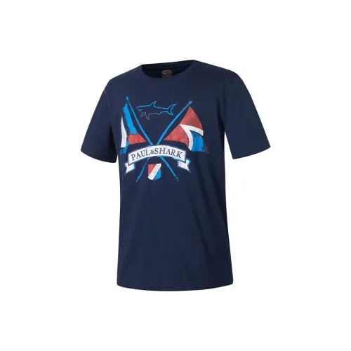 Paul Shark Yachting SS25 T Рубашка Мужская Темно-синяя