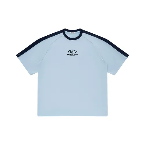 Menblero Синий Унисекс Футболка