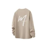 [Heavyweight] Хаки (Ma Серый тон Буквы Логотип на груди_Ma Лайфстайл Радость Логотип на спине)