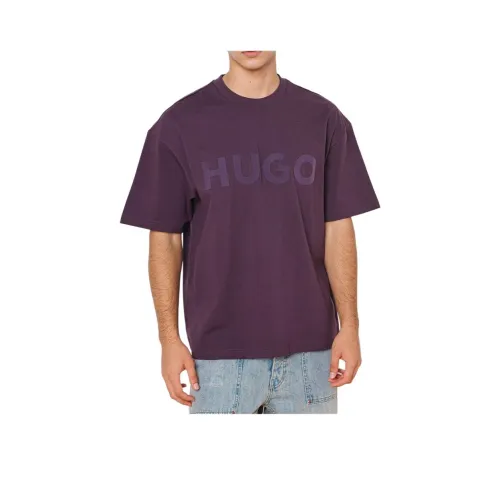 Hugo Boss Фиолетовые Мужские T-рубашки