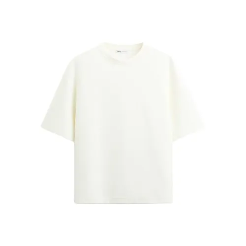 ZARA Белая Мужская T-рубашка