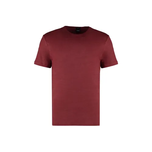 Hugo Boss Red Men's T-Shirts Hugo Boss Красные Мужские Футболки