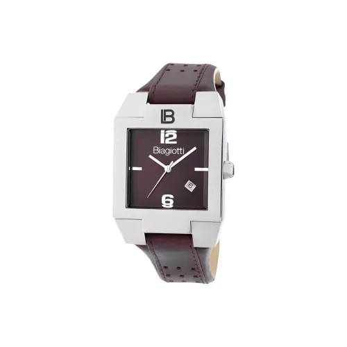 Laura Biagiotti Наручные часы Кварцевый механизм Кожаный ремешок 36 мм Коричневый циферблат Мужские часы