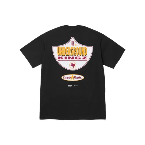 Supreme x UGK совместная брендированная SS24 T-рубашка унисекс черного цвета