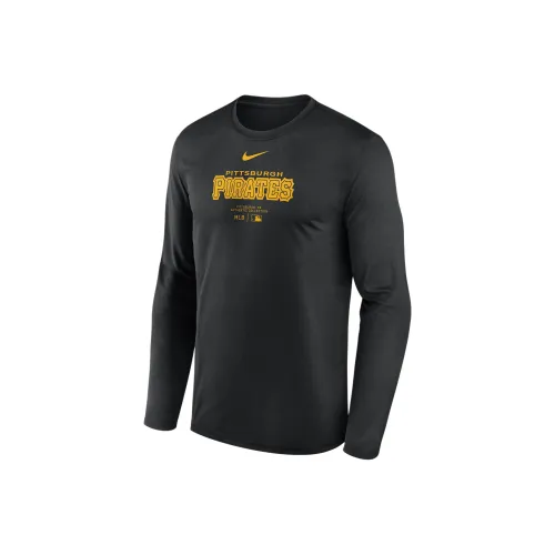 nike x MLB Dri Fit Pittsburgh Pirates Аутентичная Коллекция Practice T-Shirt Мужская Черная