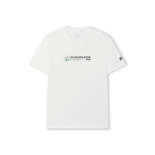 FILA Короткий рукав T-рубашки Мужской Cloud White