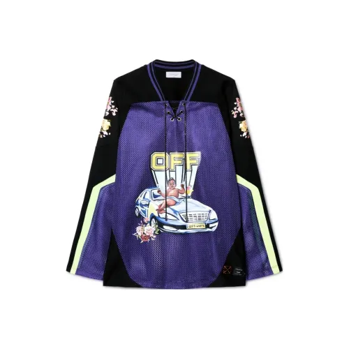 Off Белый Синий Мужская Футболка