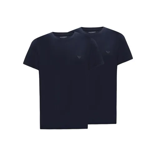 EMPORIO ARMANI SS24 T Рубашка Мужская 2 Пачка Темно-Синий