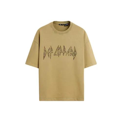 ZARA T Рубашка Мужская Выстиранная Зеленая