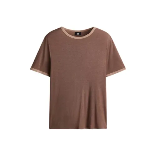 H&M Коричневый/Бежевый Мужские T-рубашки