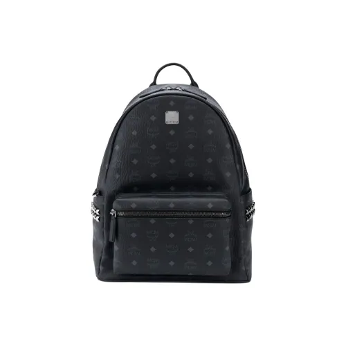 MCM Stark Visetos Кожа Рюкзак Стандартный Унисекс Черный