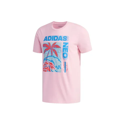 ADIDAS NEO Розовый Мужской T-Рубашки