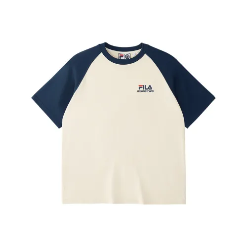 FILA FUSION X Round Two T-Shirt Унисекс Бежевый Белый