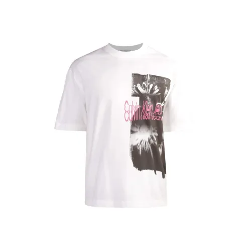 CK Calvin Klein Playera Estampada Hombre Blanco T-Shirt Мужской Белый