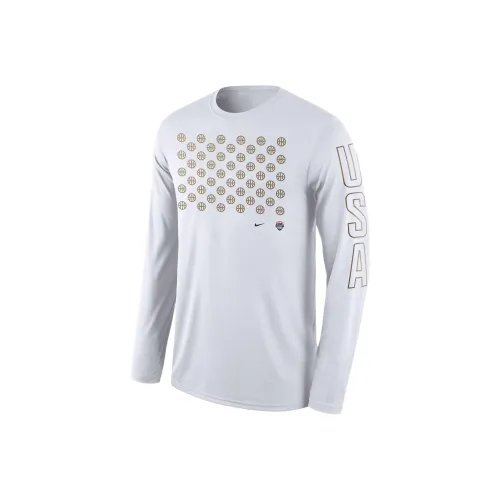 nike USA Basketball Olympic Team Series T-Shirt Мужской Белый Белый Обсидиан