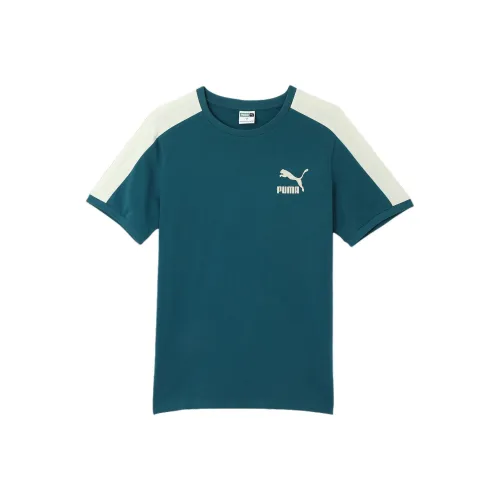 PUMA T7 ICONIC Т-Рубашка Мужская Свето-Зеленая